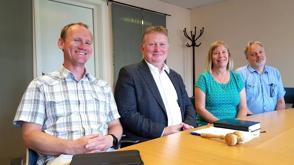 Tobias Jansson (KD), David Wenhov (LPo), förvaltningschef Eva Holm och Ulf Johansson (S) presenterade deras nya satsning under onsdagen.