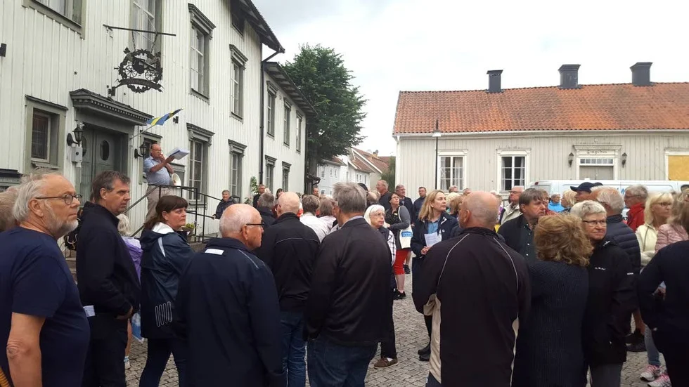 Vid tingshuset avslutades kulturvandringen för den här gången.