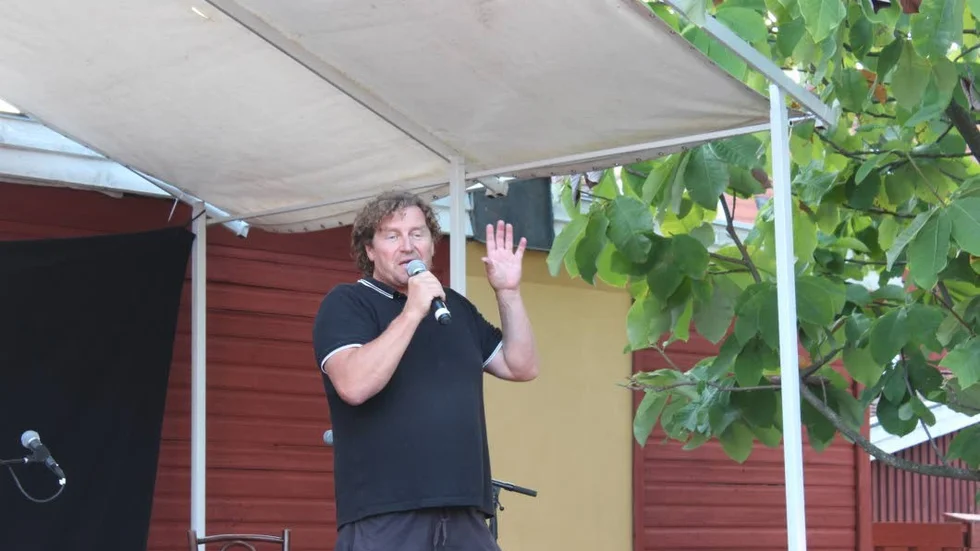Håkan Waxegård från föreningen Västervik Live berättade några anekdoter från sina år med Hultsfredsfestivalen. Han var en av dem som grundade festivalen.