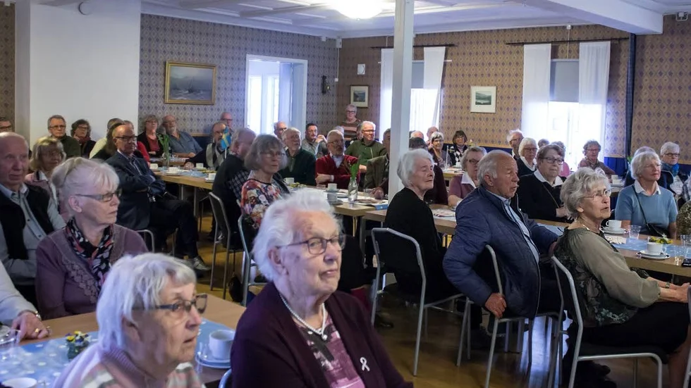 Ett 80-tal av hembygdsföreningens 350 medlemmar kom till jubileumskvällen.