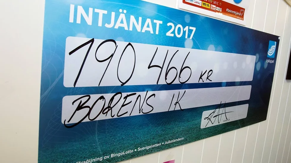 Lottpengar. Så här mycket drog man in till klubben 2017.