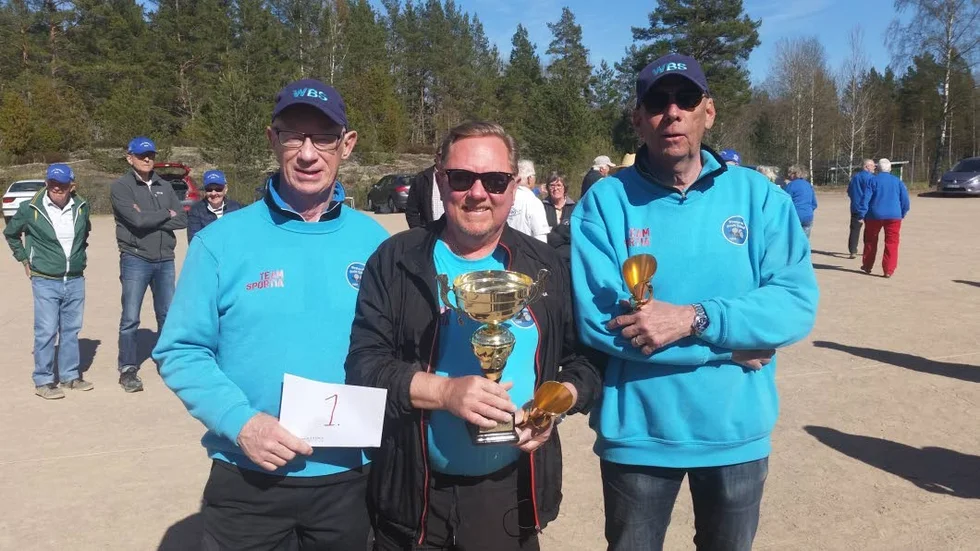 Vinnare. Från vänster: Bernt Kedfors, Tomas Östin och Arne Jonasson.