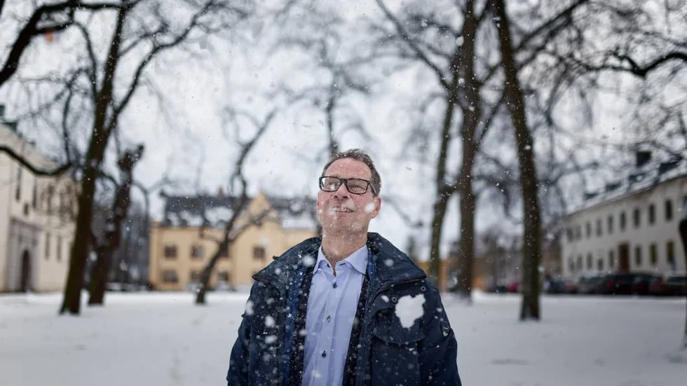 Snö är lite av Mikael Sanfridsons rätta element. Så är han också född och uppvuxen i Gällivare.