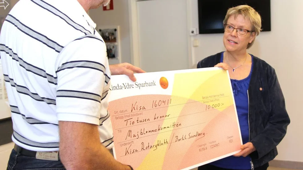 Värdefullt. Rotaryklubbens bidrag till majblommekommittén gör skillnad för barn i ekonomiskt utsatta familjer.