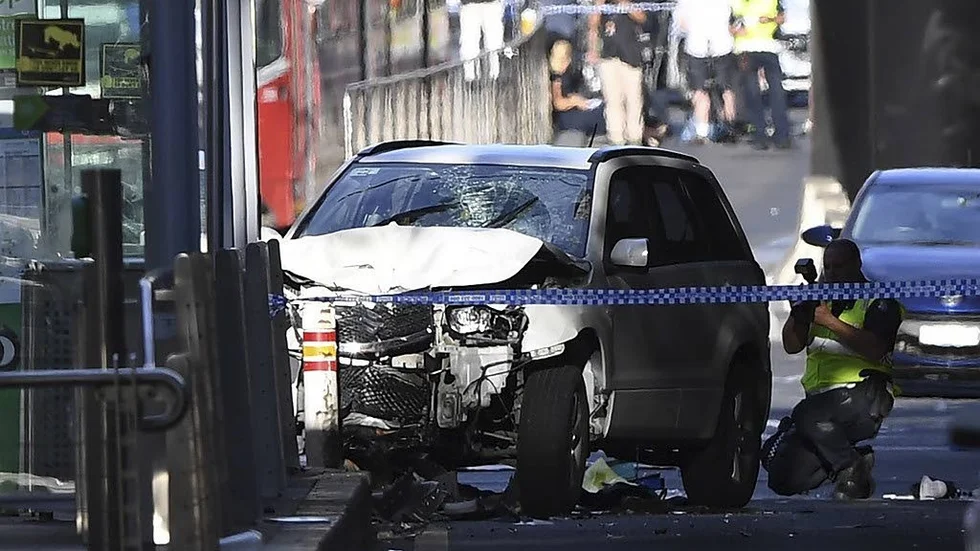 Bilattacken i Melbourne.