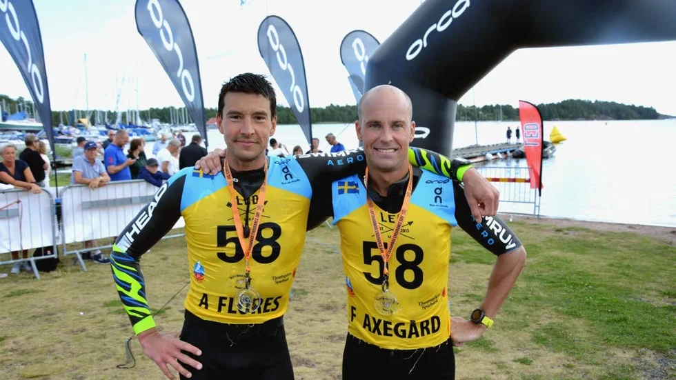 Nytt banrekord. Alex Flores och Fredrik Axegård vann herrklassen på tiden 5:39:33.
