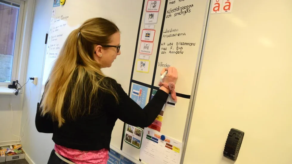 Ann-Sofie Gustafsson är en av pilotlärarna i den centrala elevhälsans projekt för tillgängliga lärmiljöer i Kinda.