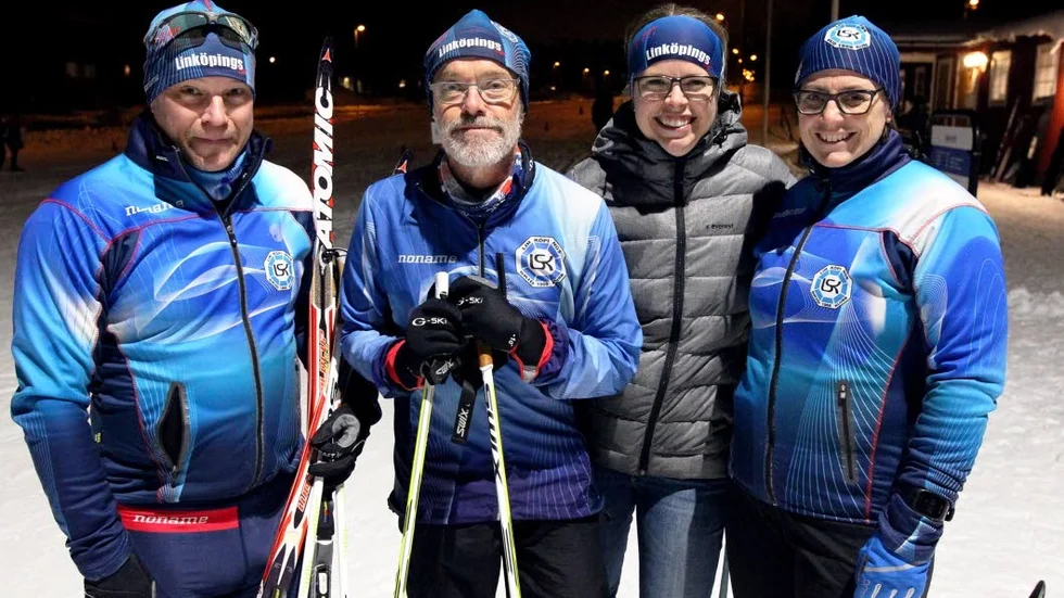 John Hillman, Staffan Gustavsson, Emma Busk Winquist och Malin Nylén från Linköping Skidklubb