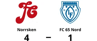 Norrsken vann med 4-1 mot FC 65 Nord