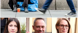 MP, C och V eniga: "Tiggeriförbud i Linköping löser inga problem"