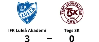 IFK Luleå Akademi segrade mot Tegs SK på hemmaplan