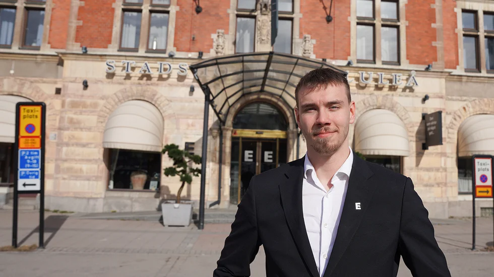 Robin Lahti, säljare mot konferens och evenemang på Stadshotellet. 