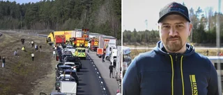 Marcus blev vittne till olyckan: "Tänkte, nu är det kört"
