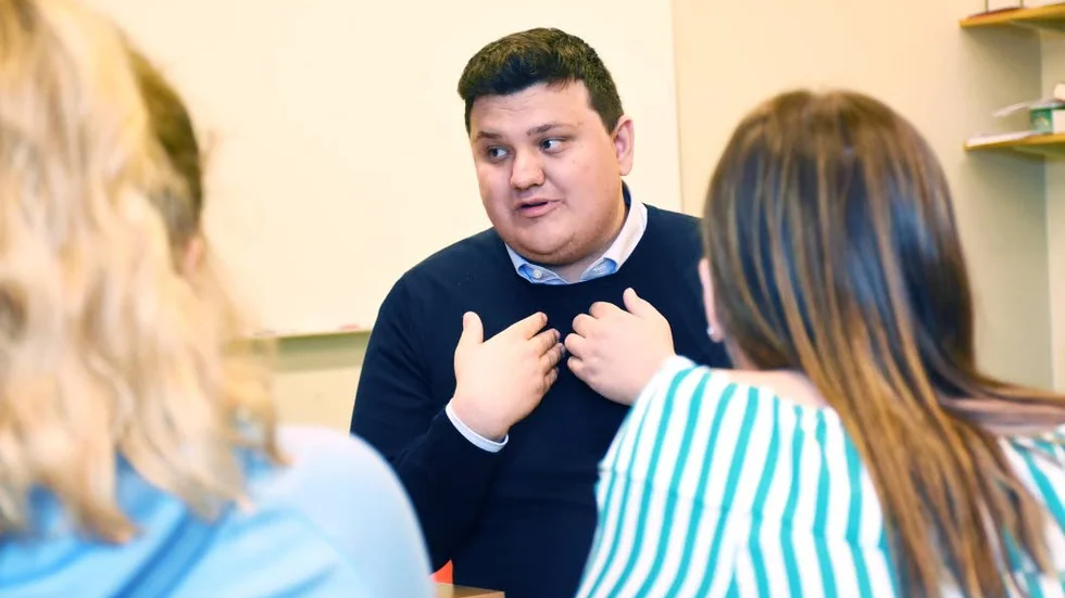 Fredrik Bruhn, SSU:s ordförande i Norrbotten fanns på plats för att representera Socialdemokraterna.