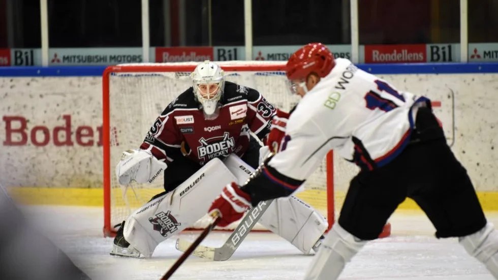 Oskar Sehlstedt, målakten i Boden Hockey, fick vända hem med en förlust mot Vännäs.