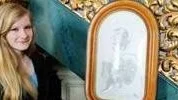 Thea Andersson, 14 år, har gestaltat hur Jesus talar till de gråtande kvinnorna.