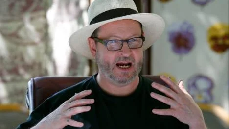 FILE - In this  Friday, May 20, 2011 file photo director Lars Von Trier poses for photos during an interview in Mougins, southern France. Danish film director Lars von Trier says he's facing charges of violating a French law against justification of war crimes over statements he made about Adolf Hitler and Jews during the film festival in Cannes. Von Trier addressed the investigation in a brief statement Wednesday OCT. 5, 2011 that he said would be his last, ever. Von Trier was ejected from the Cannes Film Festival in May after expressing sympathy for Hitler at a news conference for his film "Melancholia."  (AP Photo/Francois Mori)