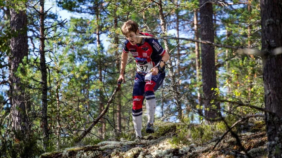 Linnébäst. Albin Ridefelt sprang in på 18:e plats i världscupsprinten i Åbo. Bilden är från ett annat tillfälle.
