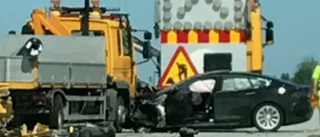 Trafikolycka på E4 strax norr om Uppsala