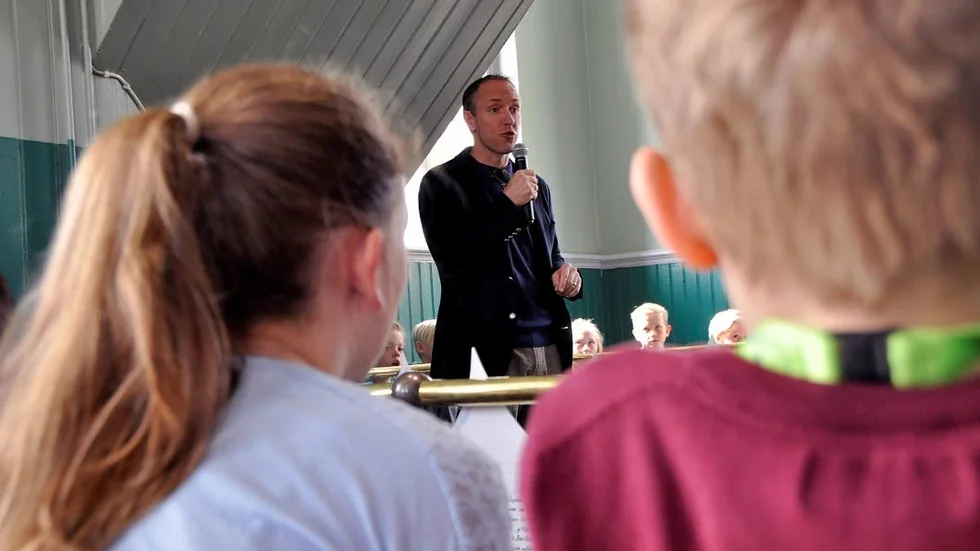 Mattias Klum var på plats under invigningen.