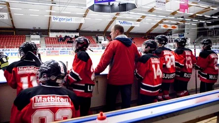 Hudiksvall Hockey i bÃ¥set.