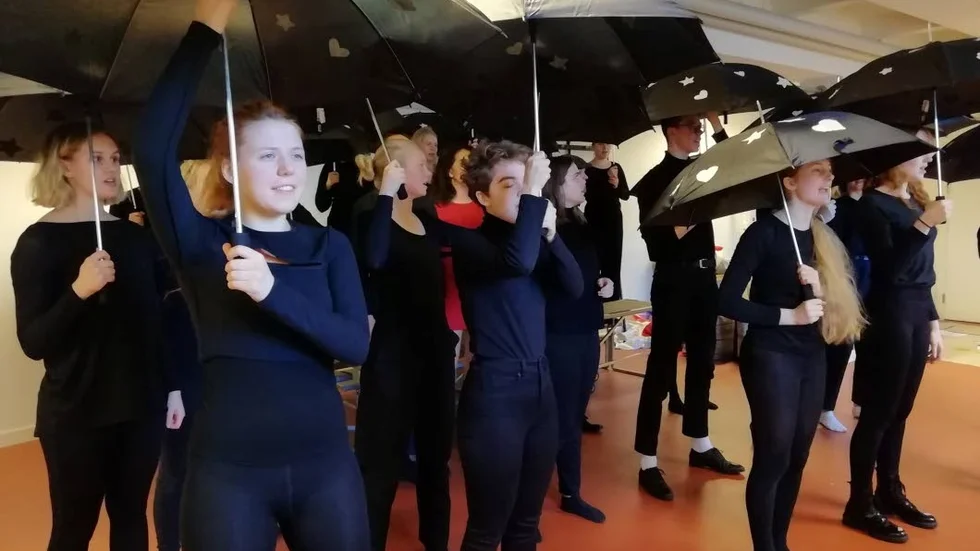 Eleverna vid Katedralskolan har övat sedan september för musikalen "Side Show"