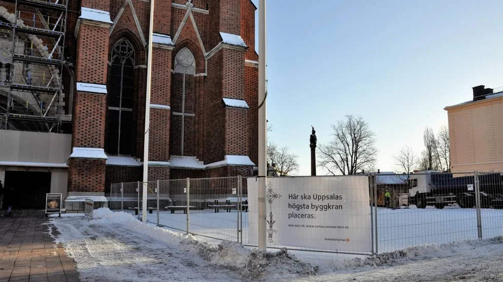 Förberedelserna inför restaureringen av  Domkyrkans tornspiror har nu påbörjats. Ett arbete som beräknas ta upp till 4 år.