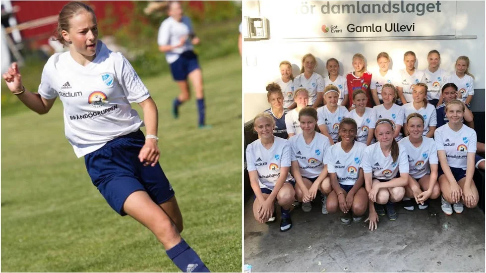 Maja Andersson, till vänster, blev bästa målskytt i laget med nio fullträffar på elva matcher.