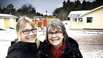 Eva Westberg och Maria Ritzen Isacksson är nöjda förskolelärare i Vänge.