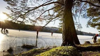Fin skridskois i Fjällnora