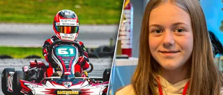 Alexia, 12, från Storvreta siktar mot att köra Formel 1: "Jag älskar att köra"