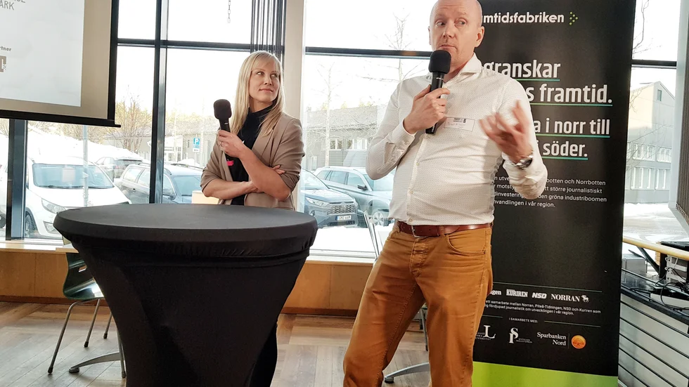 Mäklarna Marie Sandström och Jonas Nilsson pratade om bostadssituationen i Piteå.