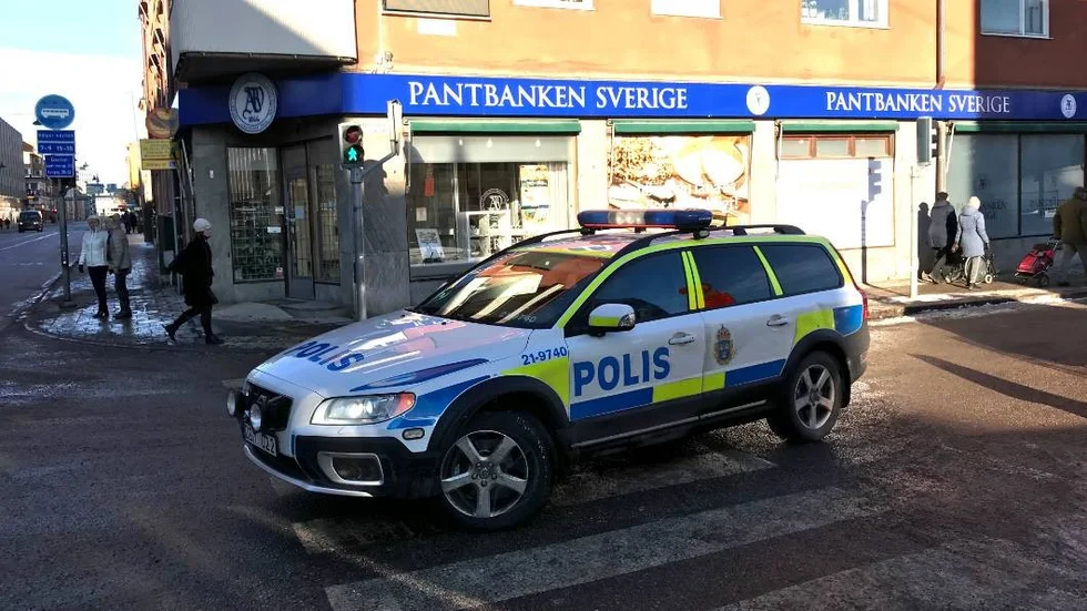 Rånförsök mot pantbank i centrala Uppsala.