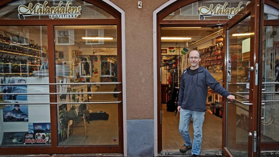 Skifte. Arvid Bergwalls gamla tyglager på Badhusgatan rymmer numer Clas Erikssons fiskebutik.