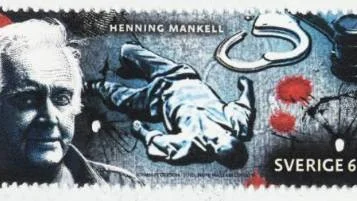 Henning Mankell frimärke.