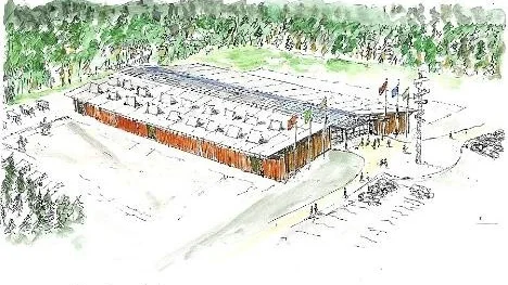 Vision. En idéskiss på hur Roden Arena skulle kunna se ut har tagits fram av Hans Lindström. Enligt projektledaren Katarina Lundgren är det en visionsbild som visar att allt ryms under samma tak: mässor, utställningar, idrott, hästsport, föreningsaktiviteter och större personalfester. Arenan ska rymma minst 1 000 personer.