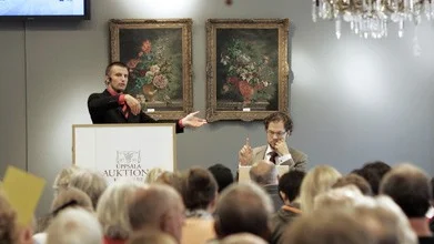 En månadsauktion vid Uppsala auktionskammare 2008.