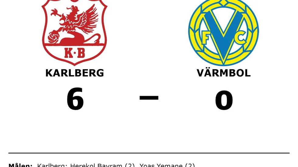 Karlbergs BK vann mot Värmbols FC