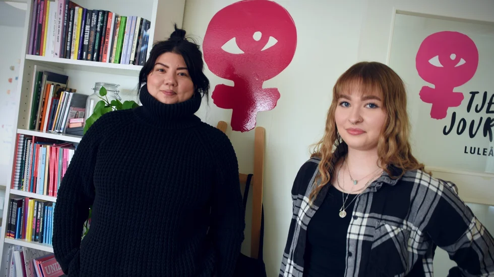 Verksamhetsledare Kigge Fasth tillsammans med Amanda Stedmon. 