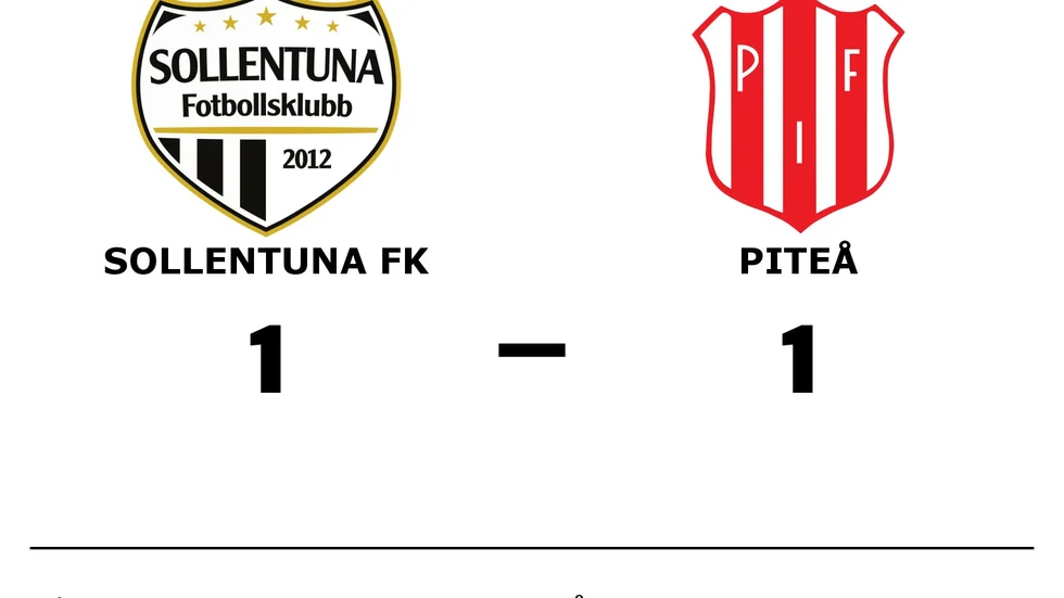 Sollentuna FK spelade lika mot Piteå IF FF