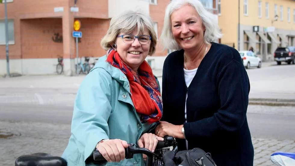 ”Cykelmiddagen är ett otroligt roligt koncept” säger Carine Spång och Christina Möller som arrangerat festeni fem år.