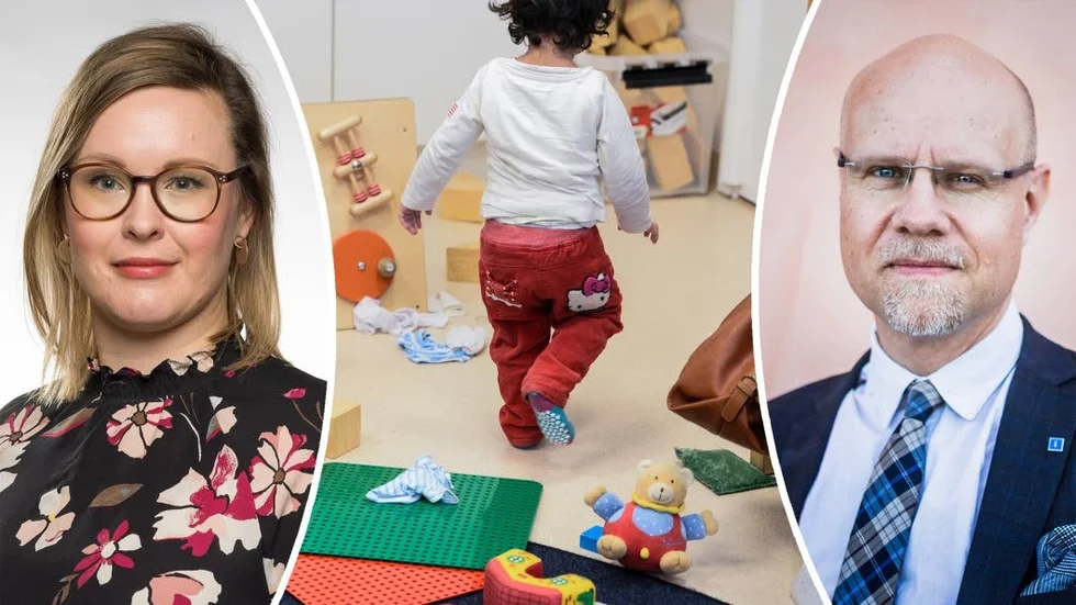 Jonas Segersam (KD) vill ha ett system som passar de fristående förskolorna bättre. Helena Hedman Skoglund (L) anser att utgångspunkten måste vara föräldrarnas behov.