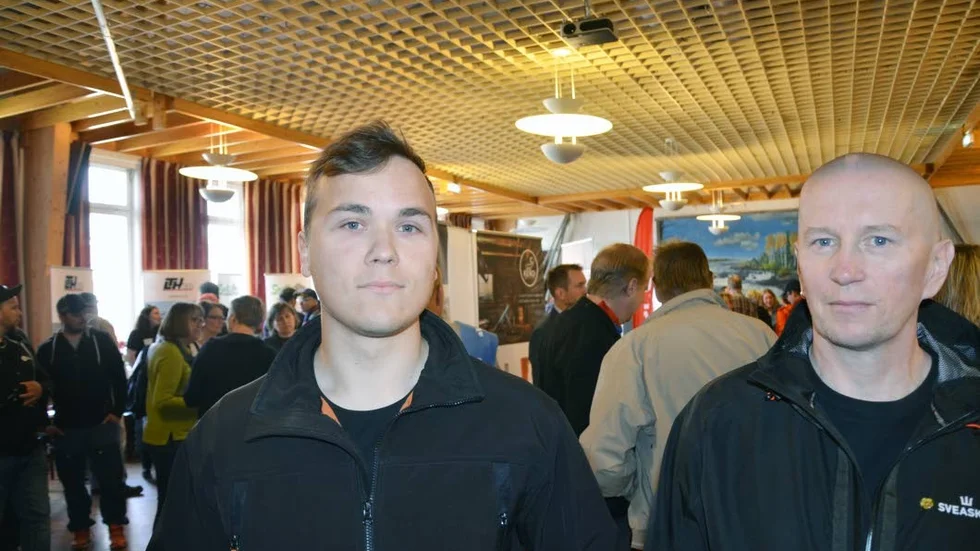 Toni Niemelä och Mats Utterström kom från Haparanda för att kolla in mässan.