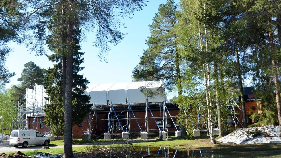 Arbetet pågår på Manhemsskolan.