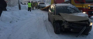 Bilar från Volvo-eventet i krock