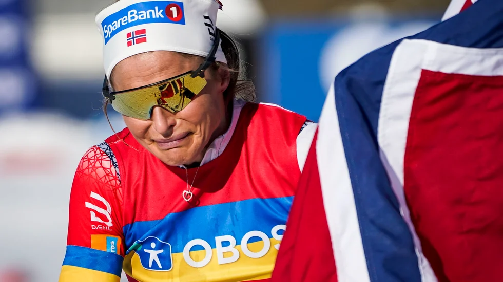 Therese Johaug efter sista loppet på hemmaplan – tremilen i Holmenkollen i helgen. Nu är hon klar för världscupavslutningen i Falun.