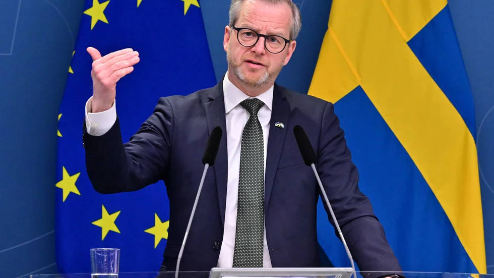Finansminister Mikael Damberg (S) håller en pressträff om ekonomiska konsekvenser av Rysslands invasion av Ukraina.