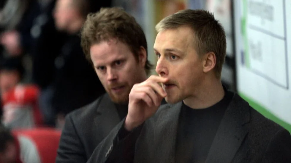 Jonas Rönnqvist och Bert Robertsson under tiden som tränare i Almtuna.
