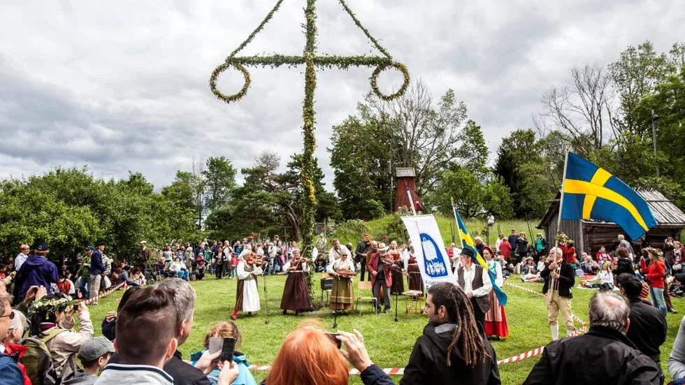 Midsommarfirande på Disagården 2014. UNT Arkiv.