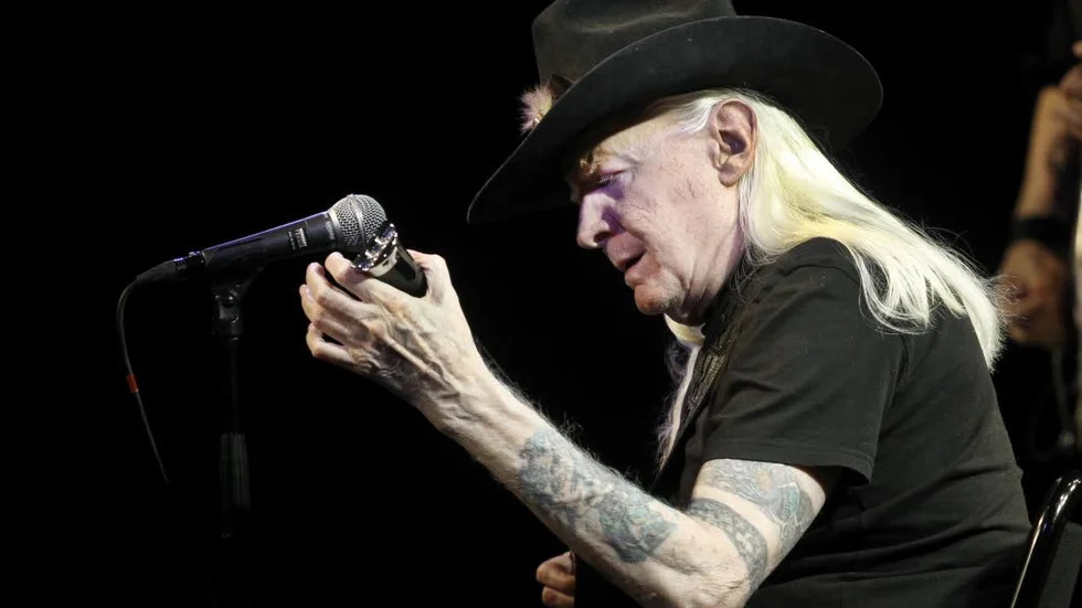 Johnny Winter besökte Uppsala flera gånger. Här på Katalin för två år sedan.